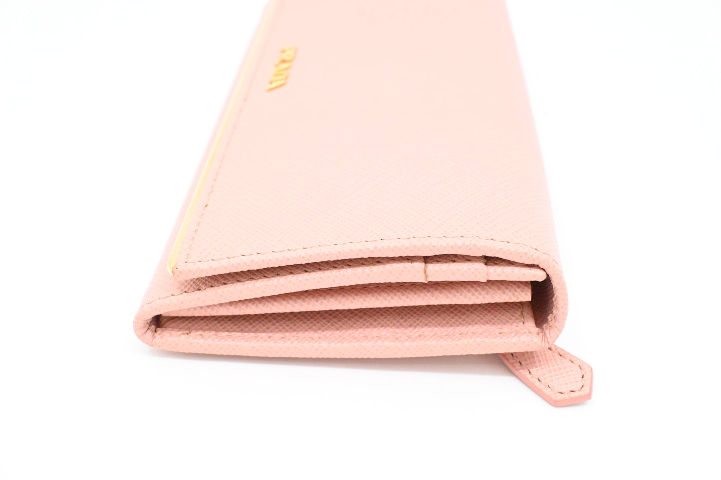 Prada Long Wallet in Pink Saffiano Leather