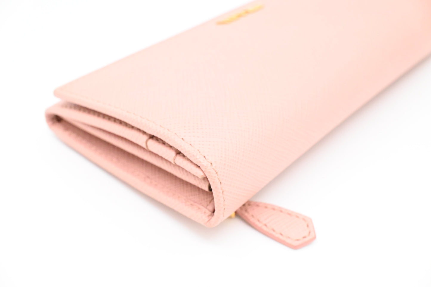 Prada Long Wallet in Pink Saffiano Leather