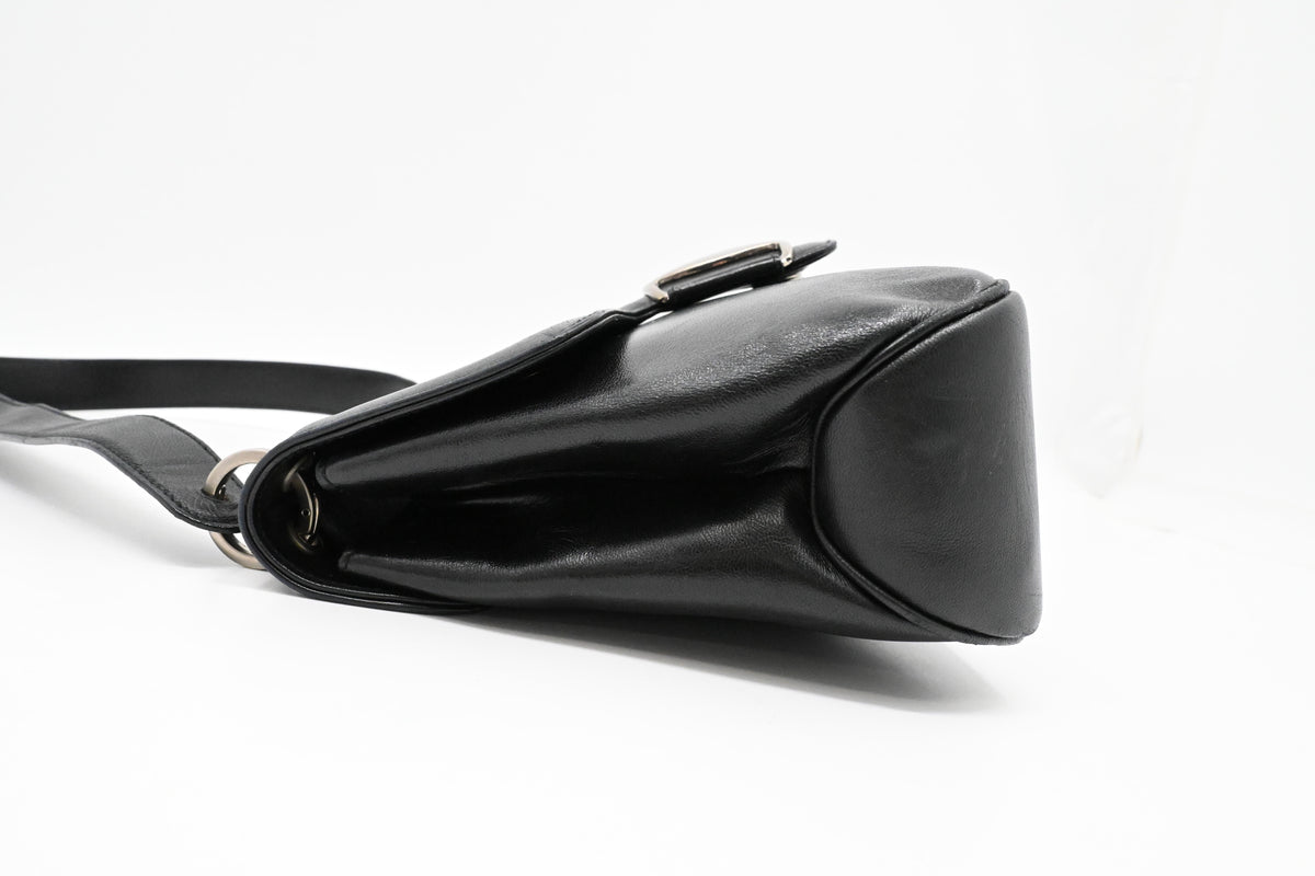Ferragamo Shoulder Bag in Black Leather