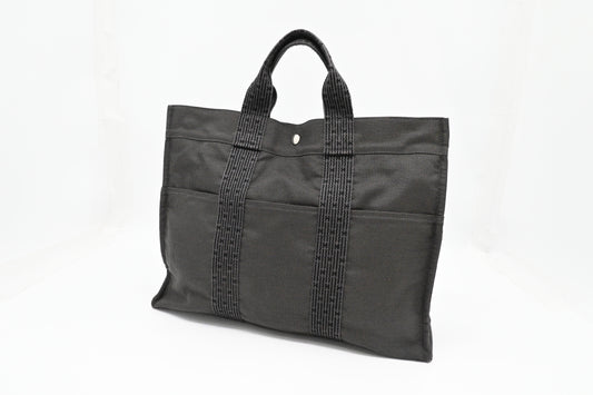 Hermes Fourre Tout MM in Gray Herline Canvas
