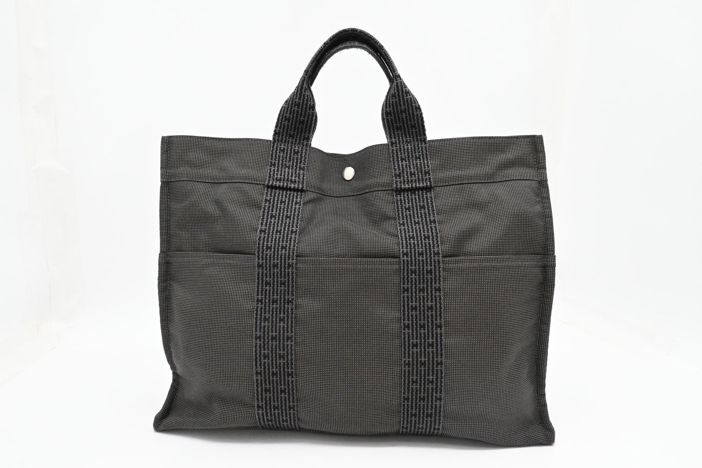 Hermes Fourre Tout MM in Gray Herline Canvas