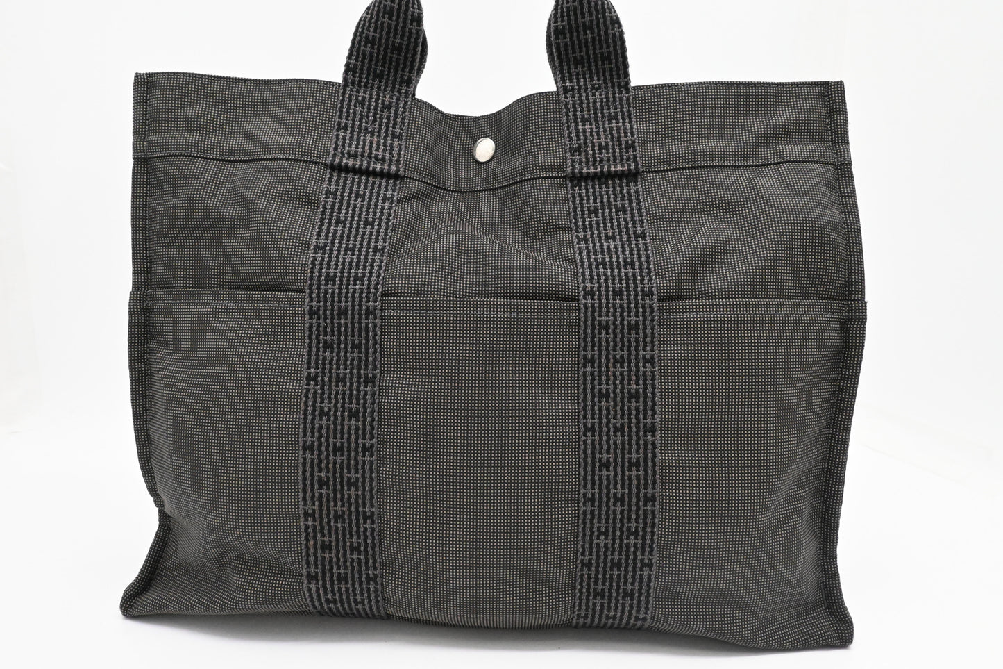 Hermes Fourre Tout MM in Gray Herline Canvas