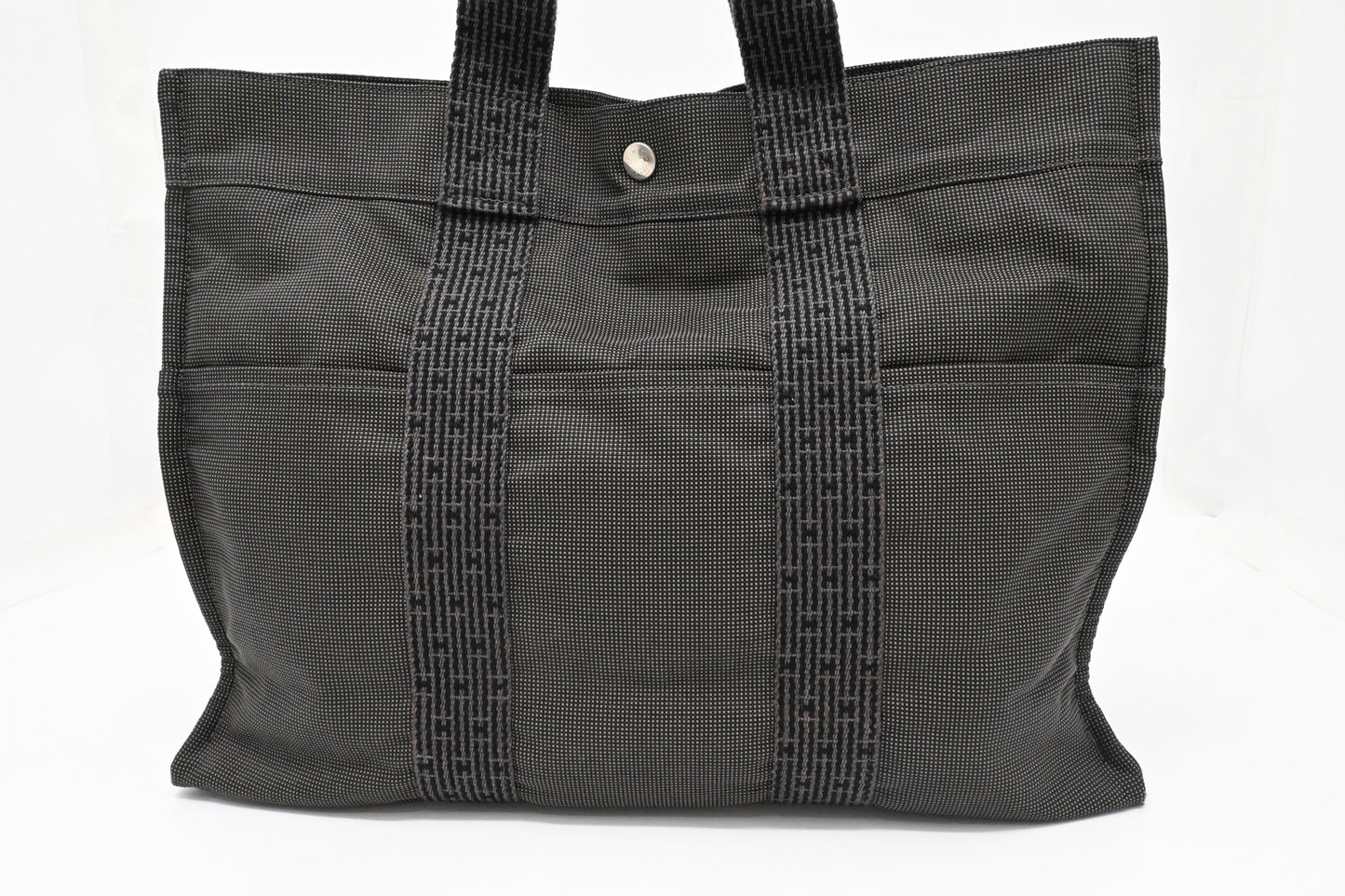 Hermes Fourre Tout MM in Gray Herline Canvas