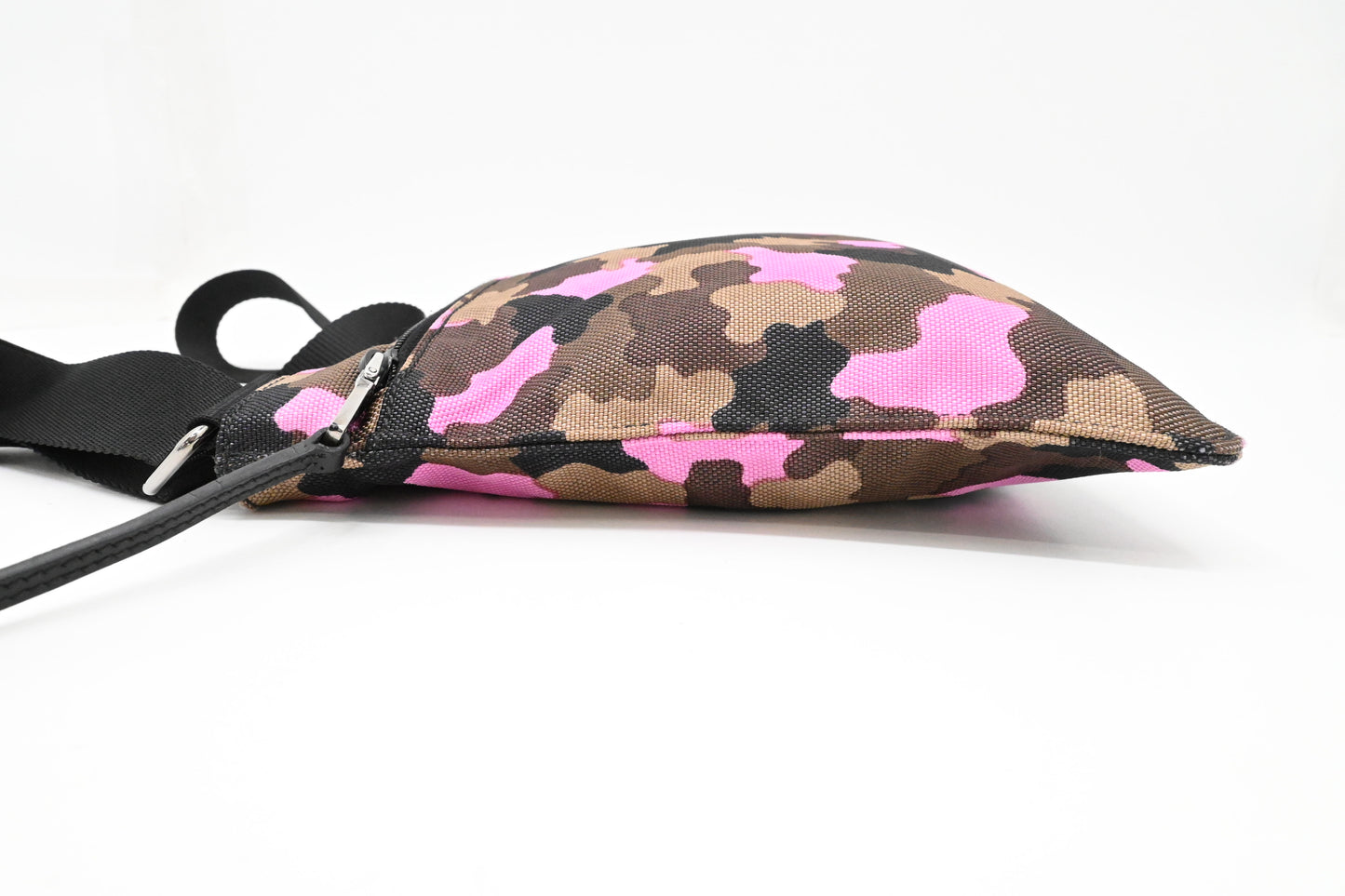 Prada Crossbody in Pink Camouflage Canvas