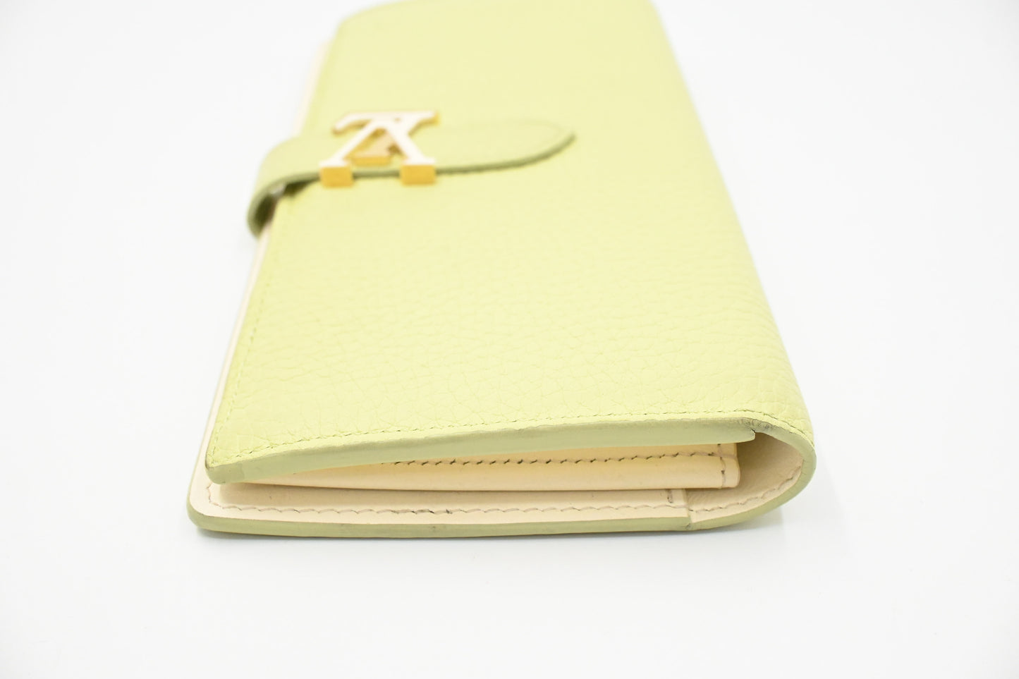 Louis Vuitton Vertical Wallet in Green Tarillon Leather