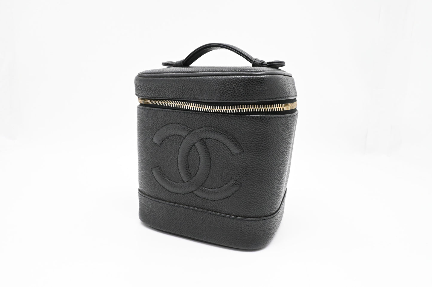 Chanel Vanity Case in Black Caviar Leather
