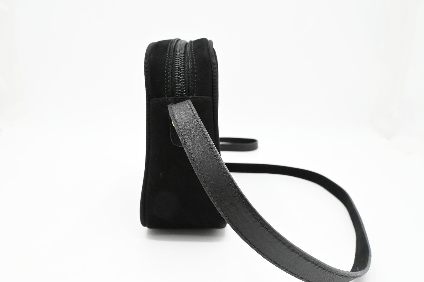 Ferragamo Crossbody Bag in Black Suede Leather