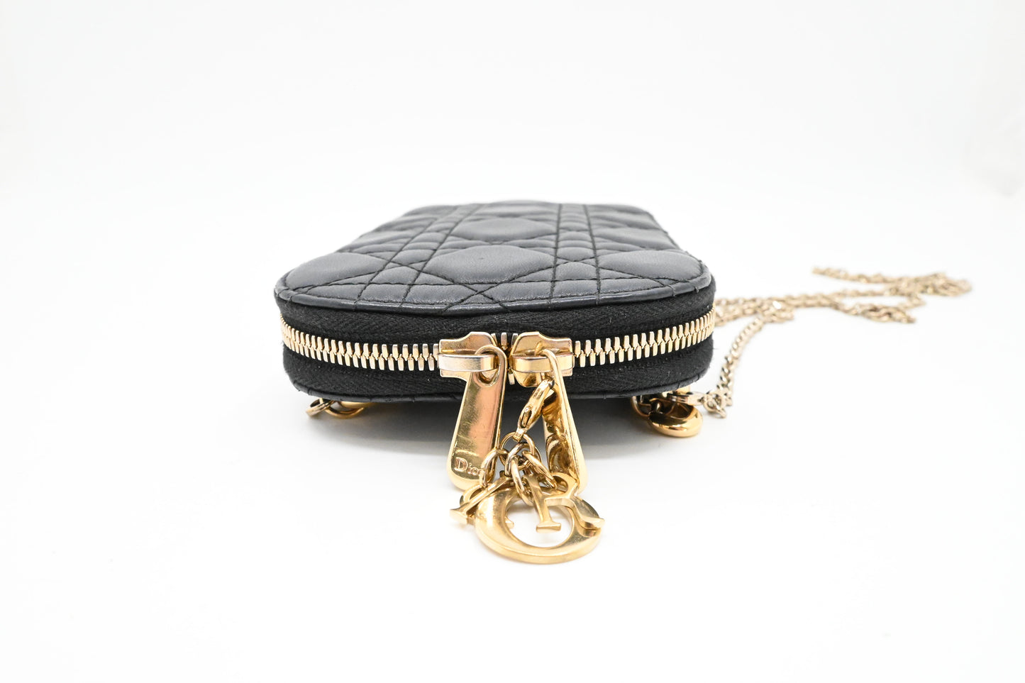 Dior Call'in Dior Phone Case in Navy Blue Cannage Leather