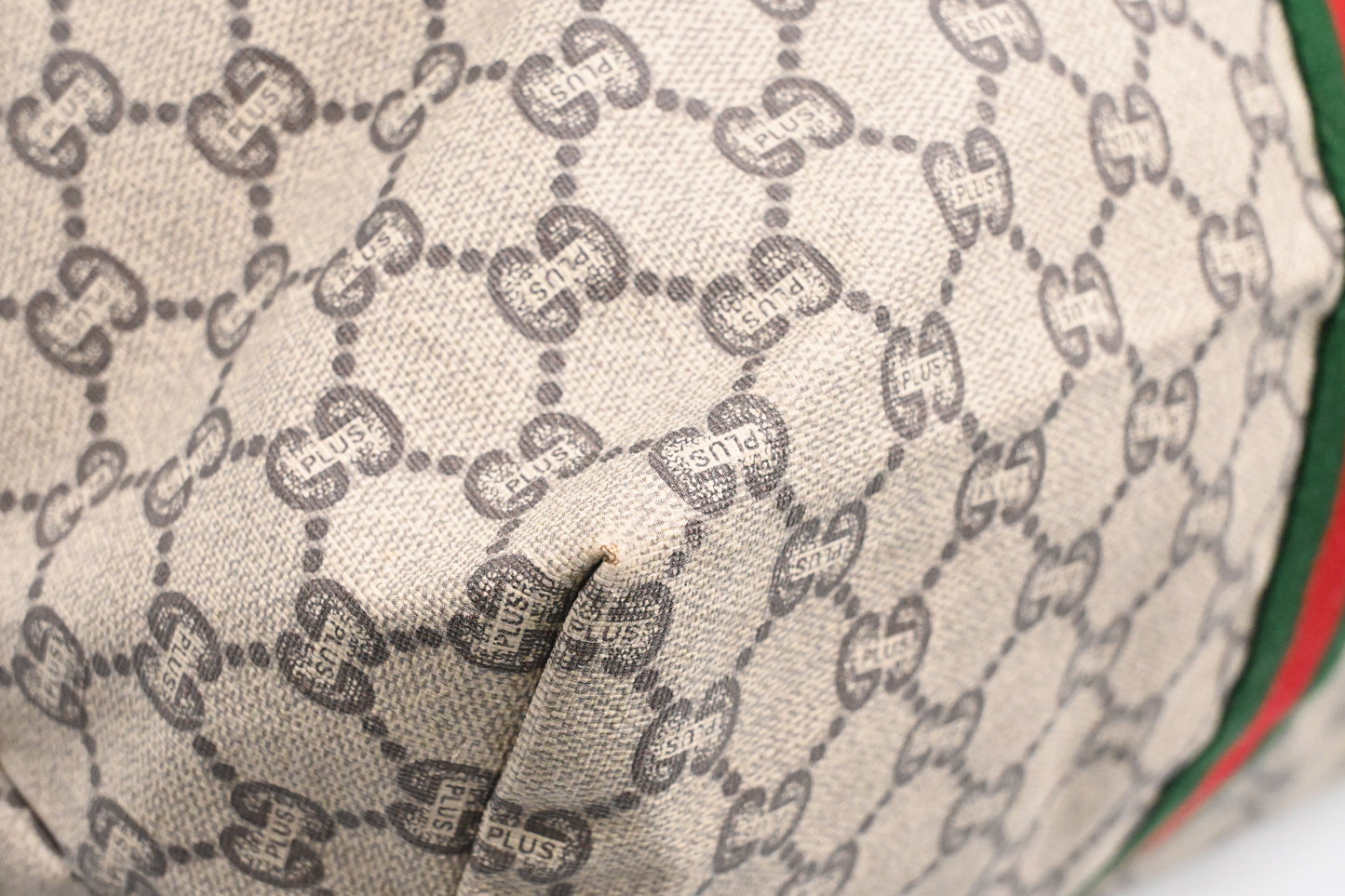 Gucci Plus Shoulder Travel Bag in GG Coated Canvas