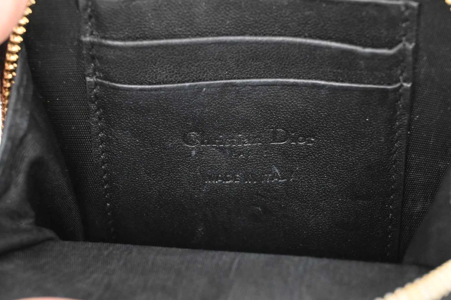 Dior Call'in Dior Phone Case in Navy Blue Cannage Leather