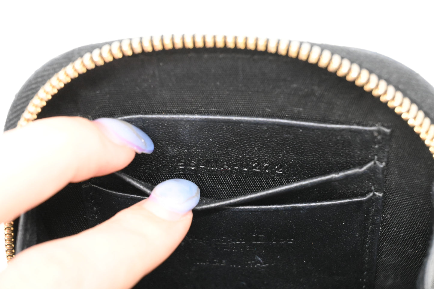 Dior Call'in Dior Phone Case in Navy Blue Cannage Leather