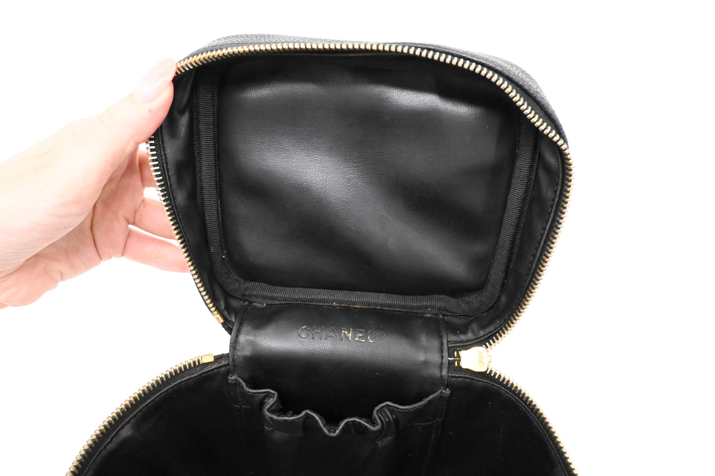 Chanel Vanity Case in Black Caviar Leather