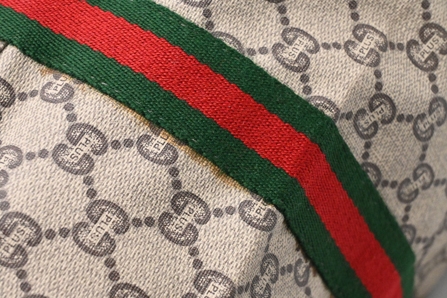 Gucci Plus Shoulder Travel Bag in GG Coated Canvas