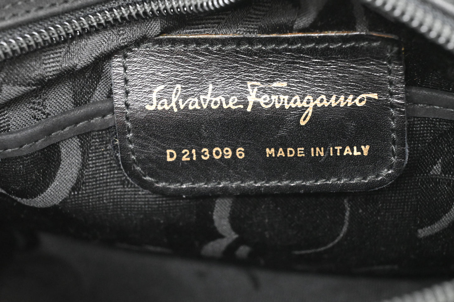 Ferragamo Crossbody Bag in Black Suede Leather