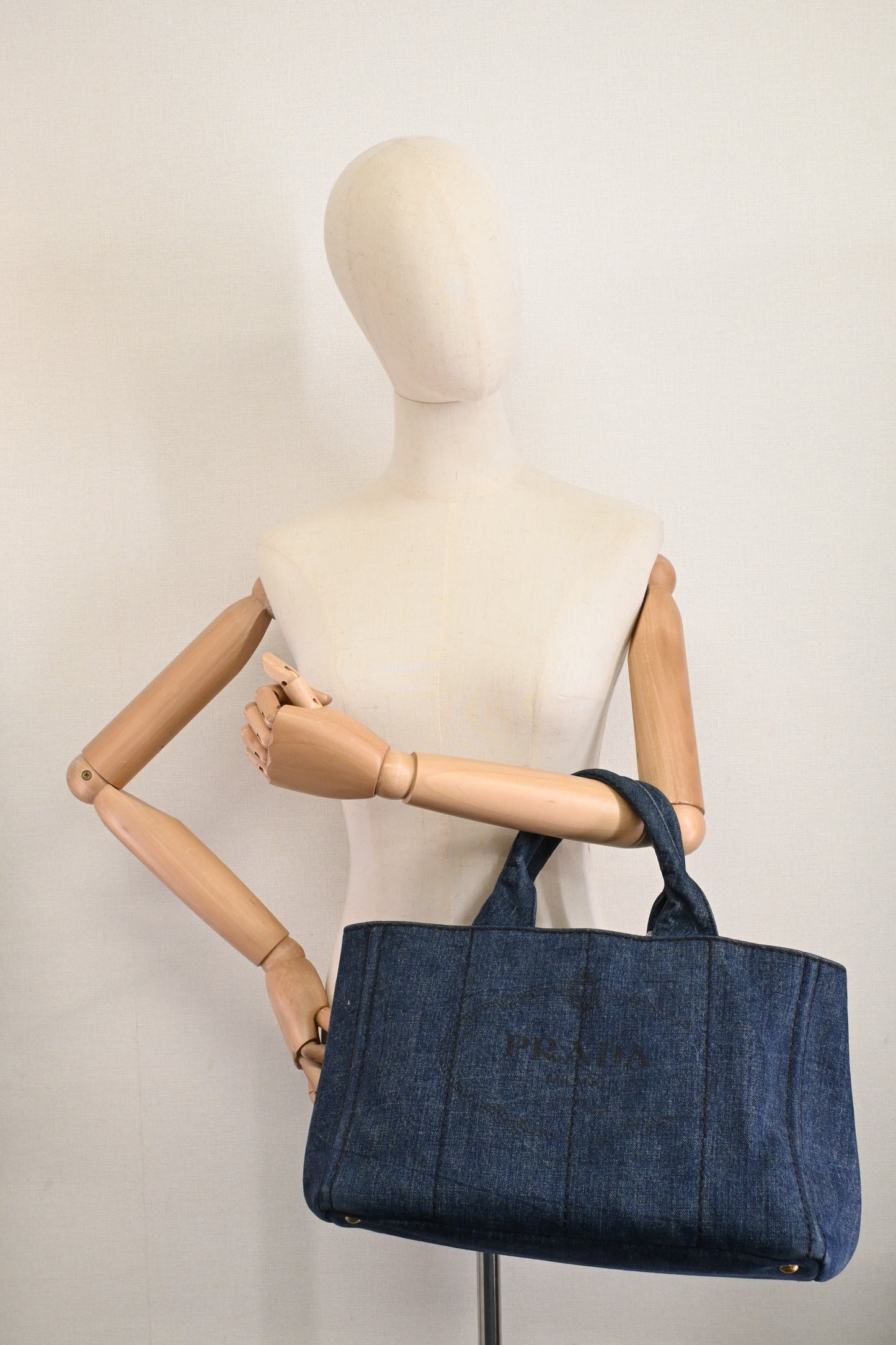 Prada Canapa in Blue Denim Canvas