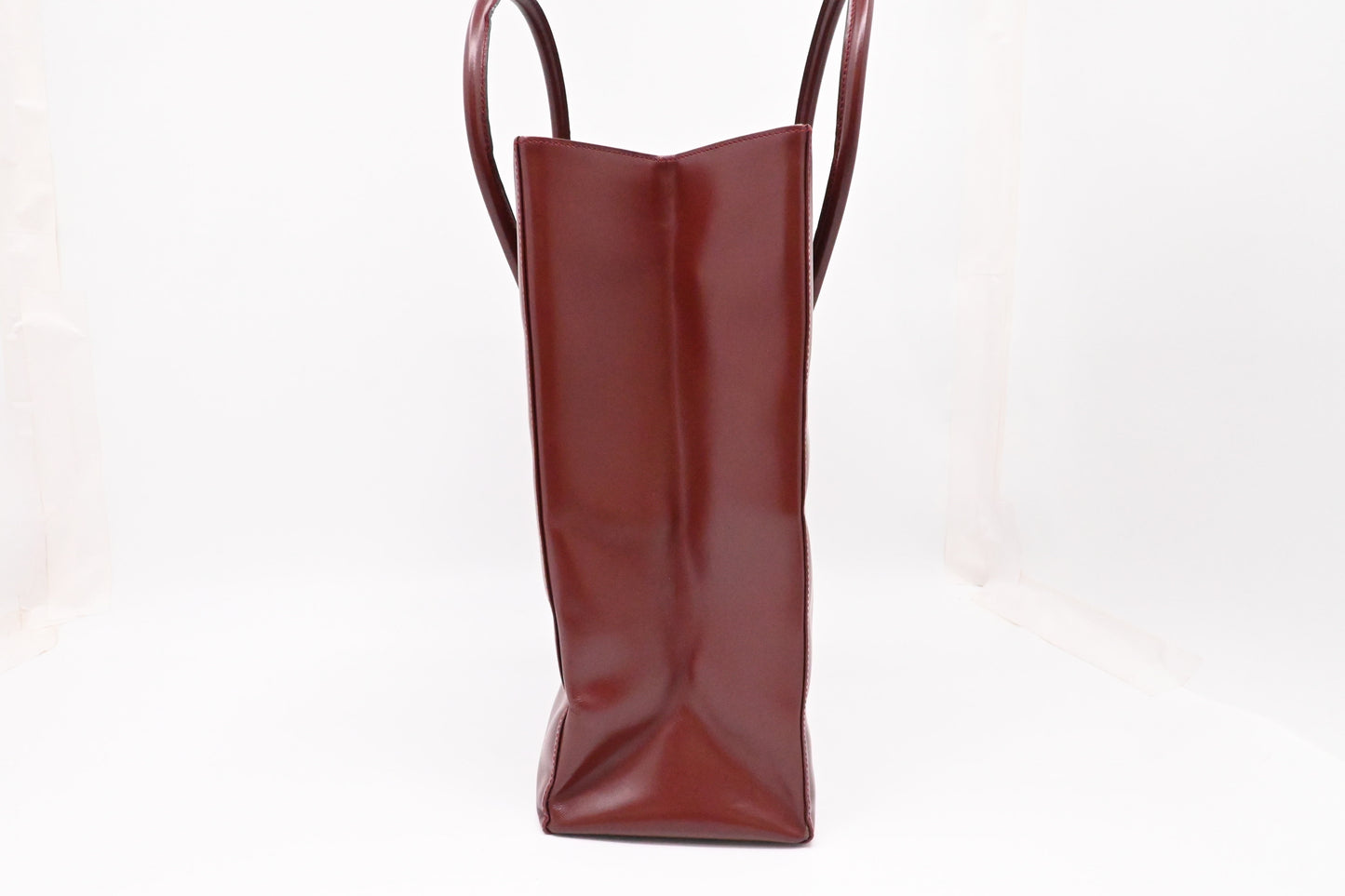 Cartier Tote Bag in Burgundy Leather