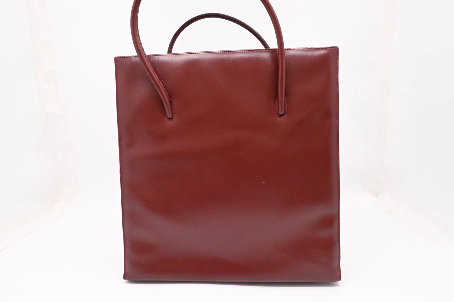 Cartier Tote Bag in Burgundy Leather