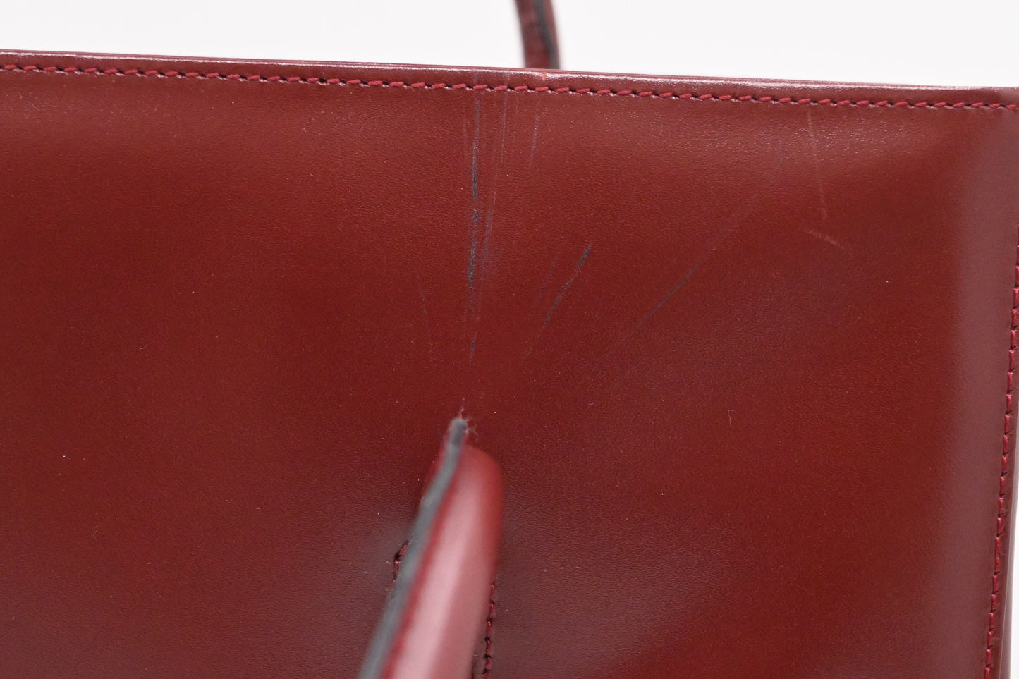 Cartier Tote Bag in Burgundy Leather