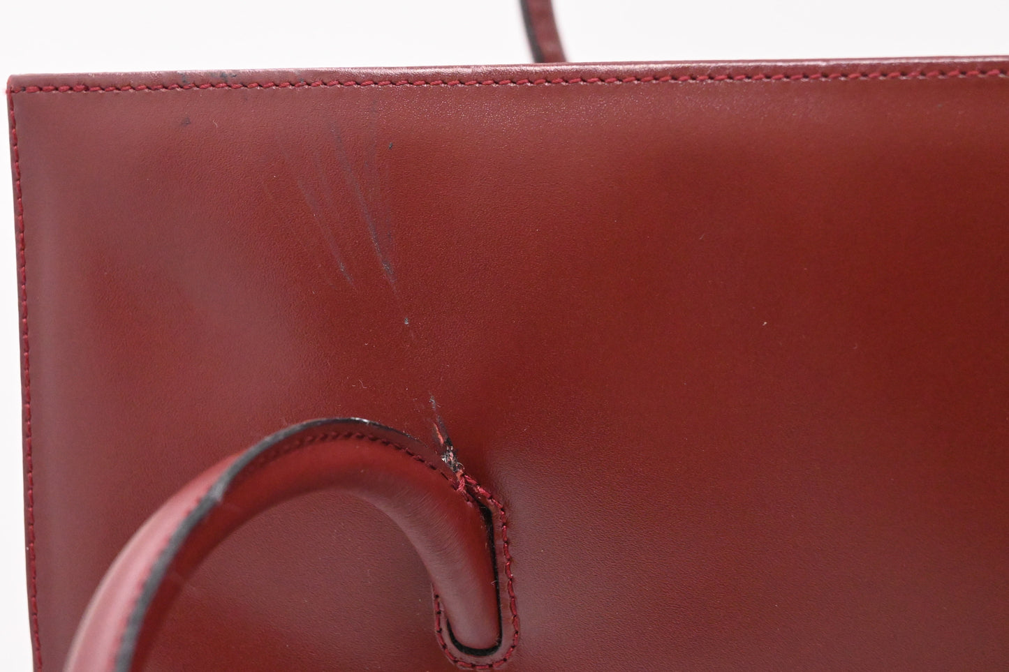 Cartier Tote Bag in Burgundy Leather