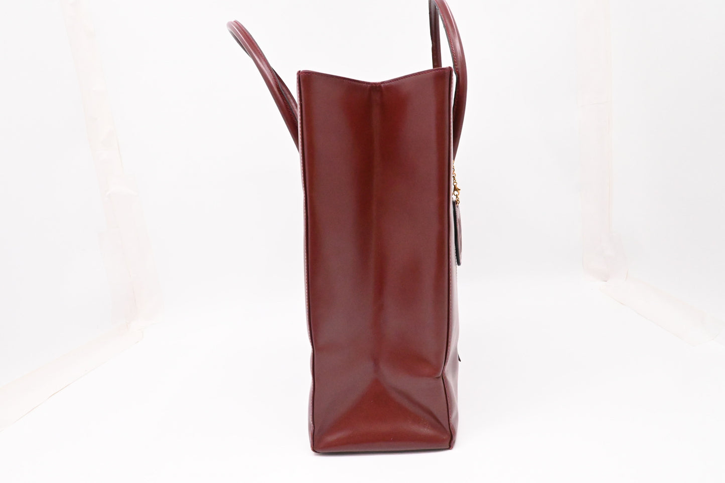Cartier Tote Bag in Burgundy Leather