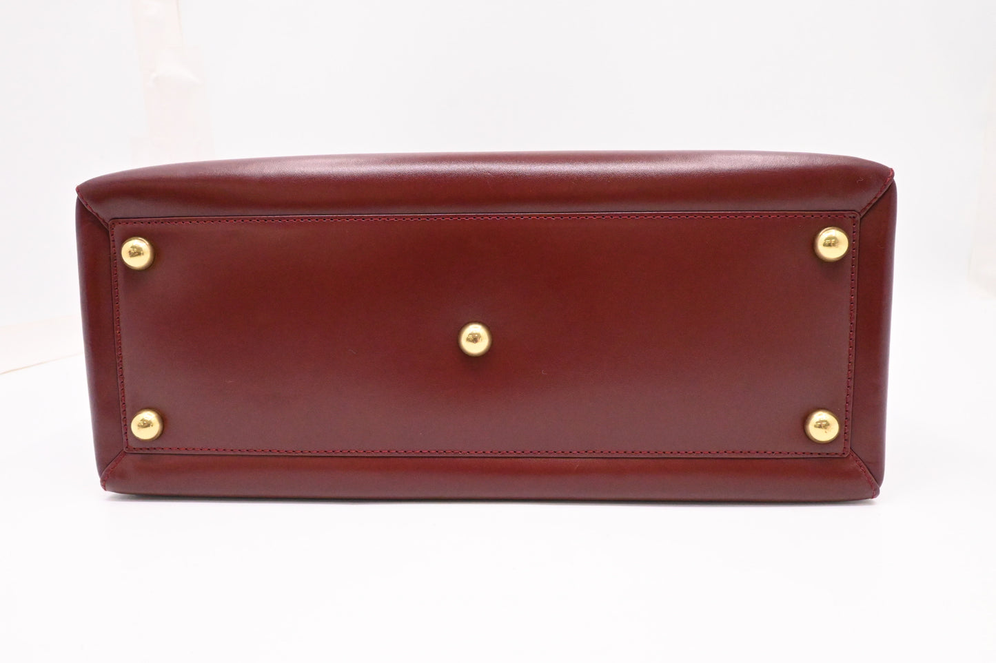 Cartier Tote Bag in Burgundy Leather