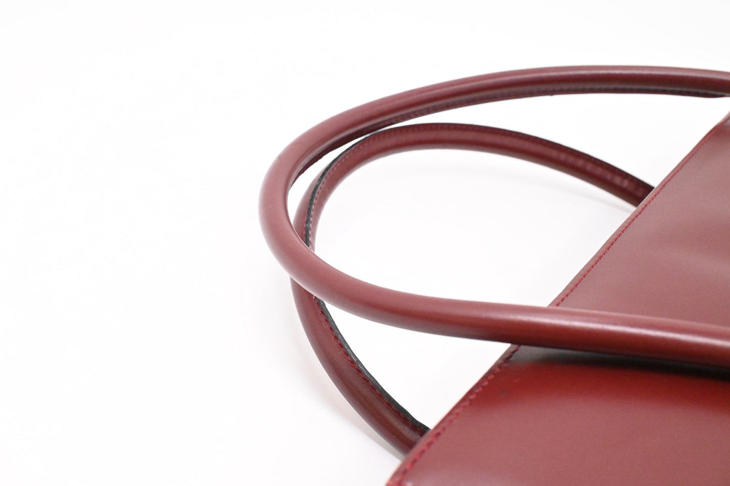 Cartier Tote Bag in Burgundy Leather