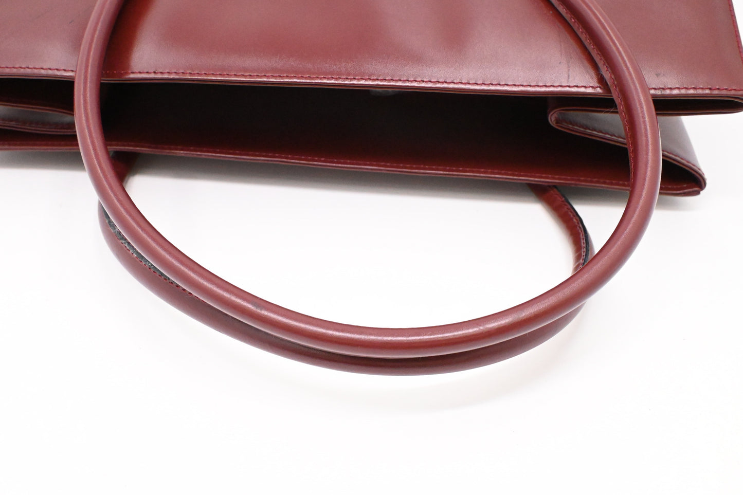 Cartier Tote Bag in Burgundy Leather
