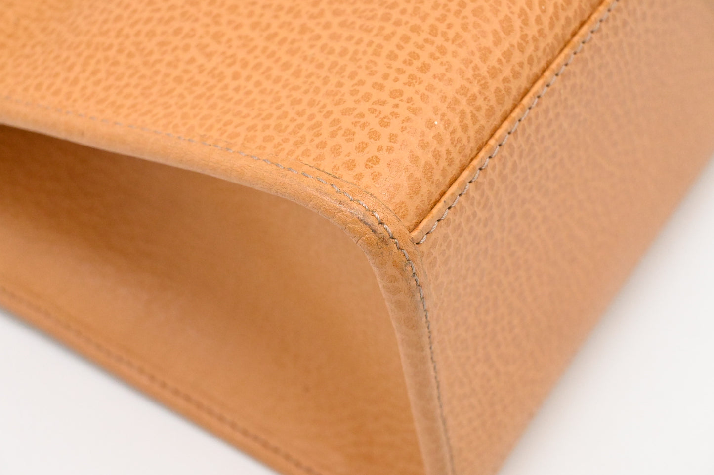 Dior Top Handle Bag in Brown Leather