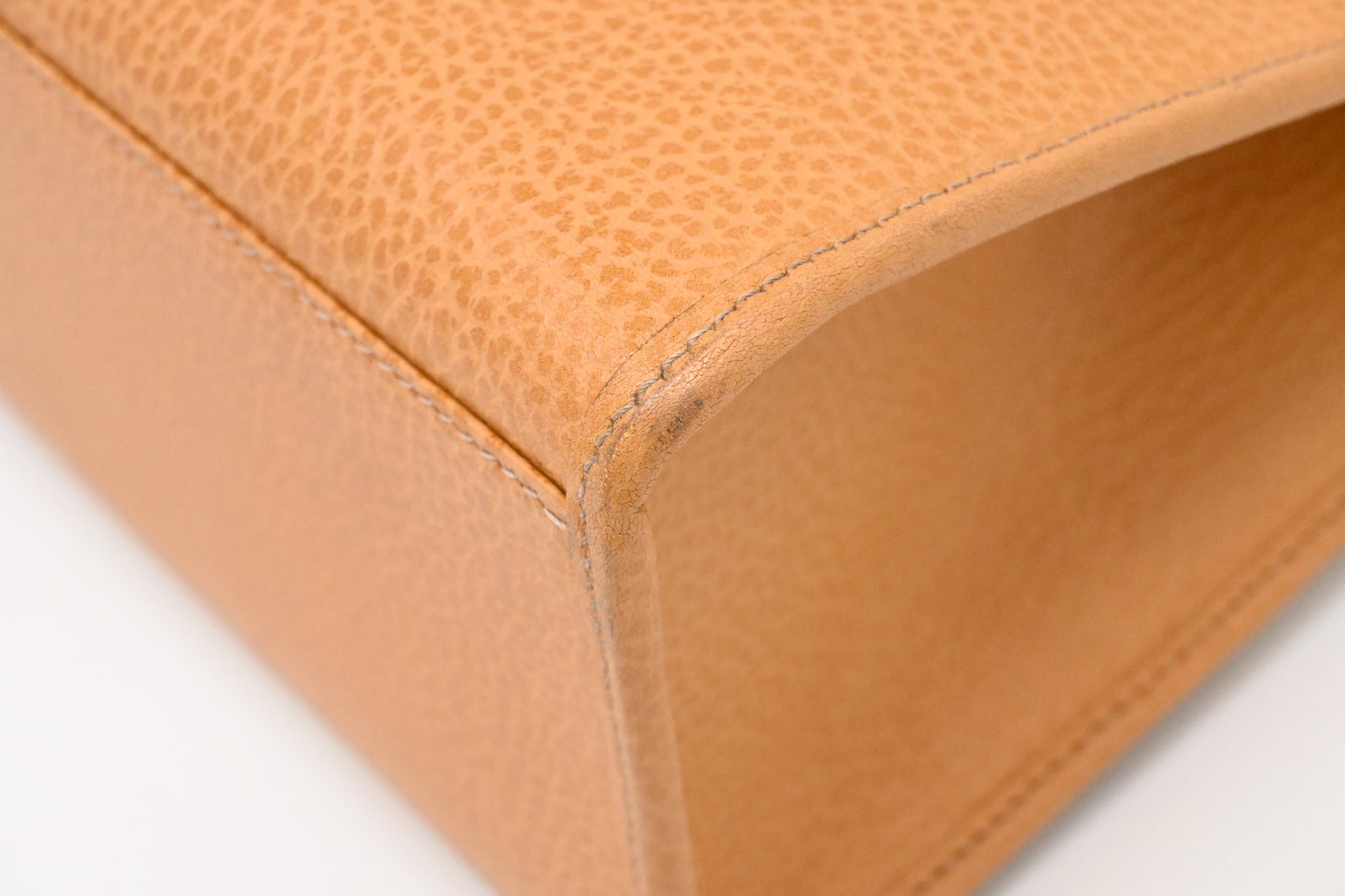 Dior Top Handle Bag in Brown Leather