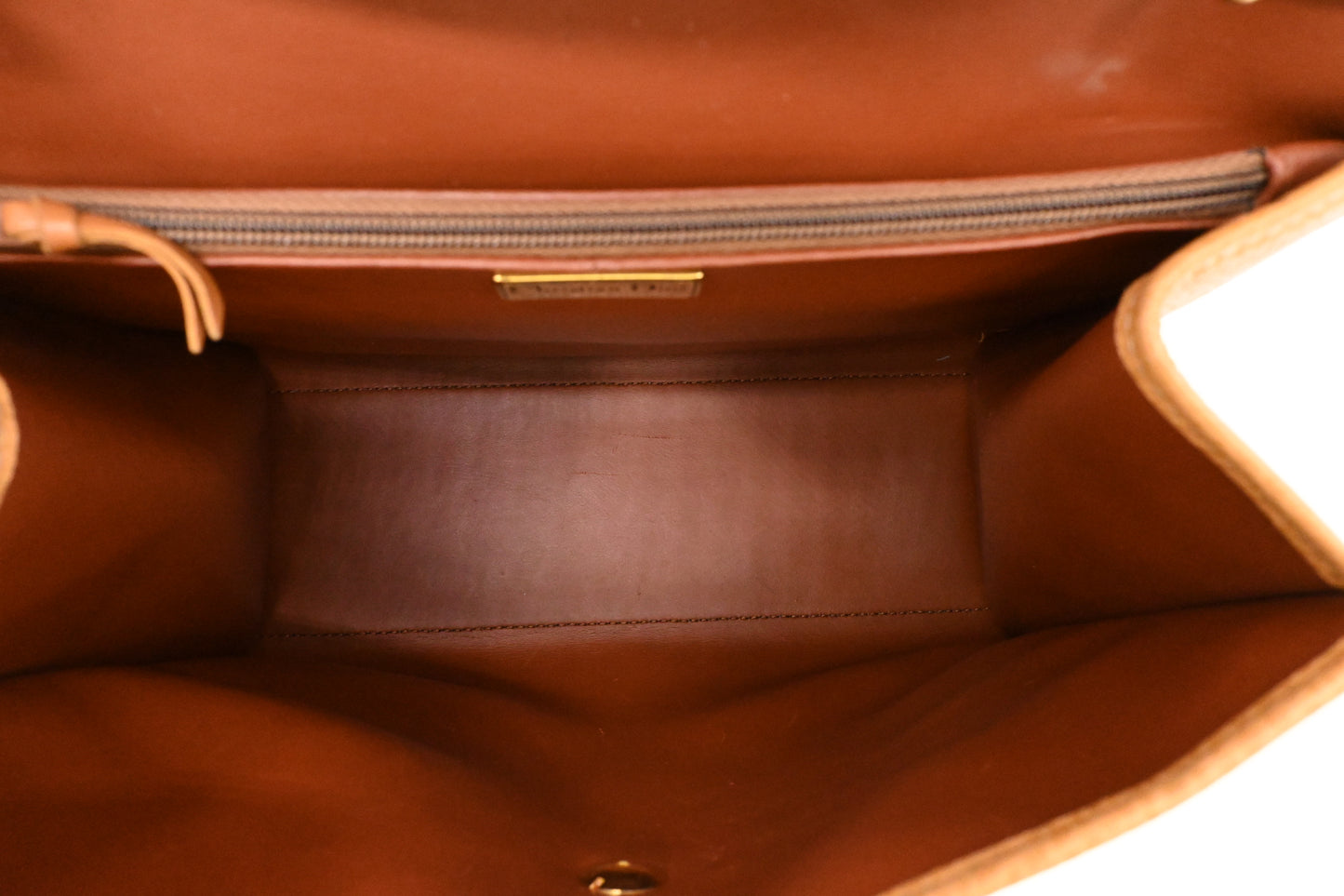 Dior Top Handle Bag in Brown Leather