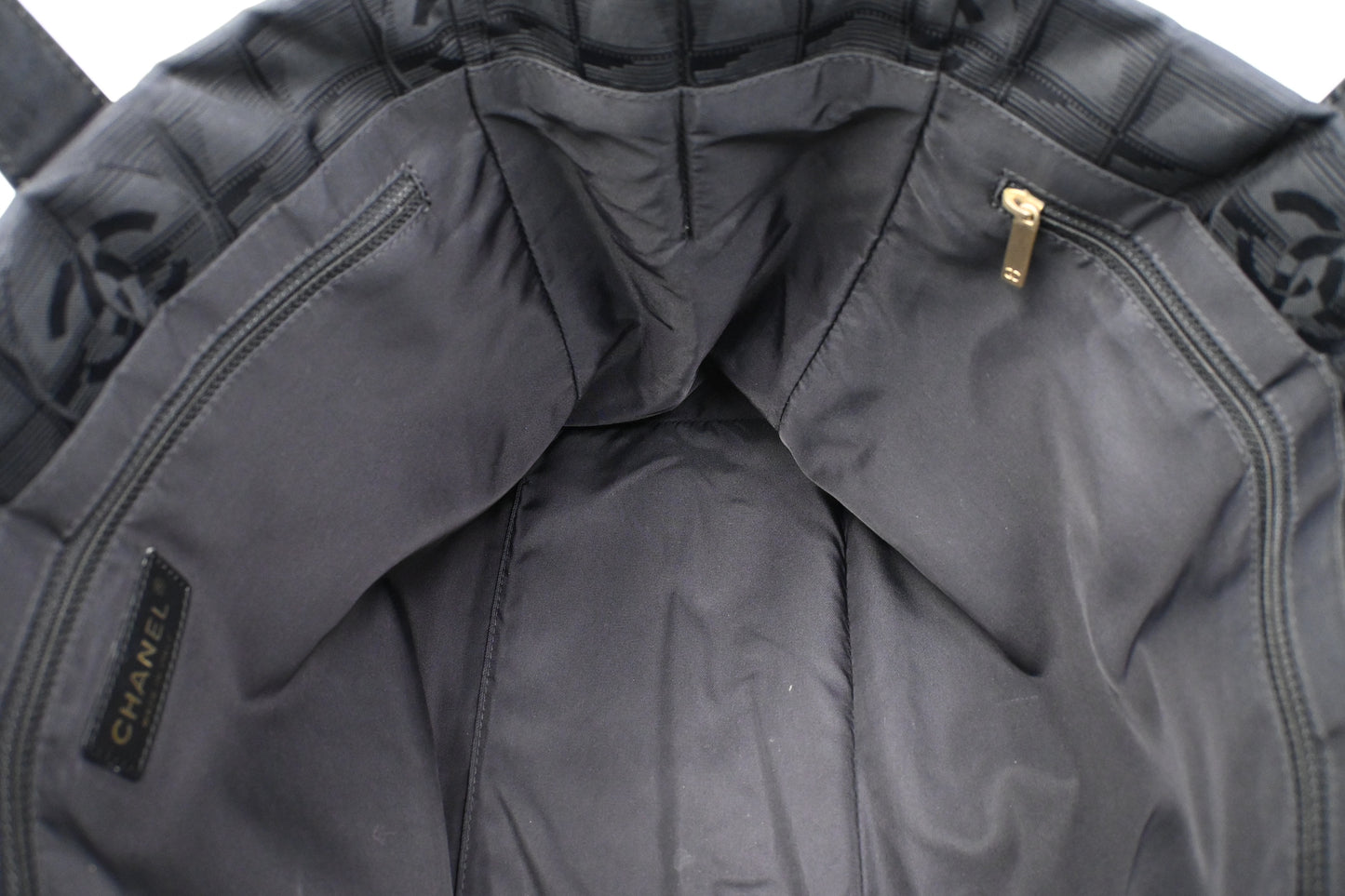 Chanel New Travel Line Tote in Black Canvas