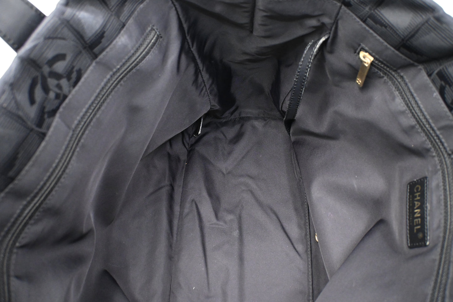 Chanel New Travel Line Tote in Black Canvas
