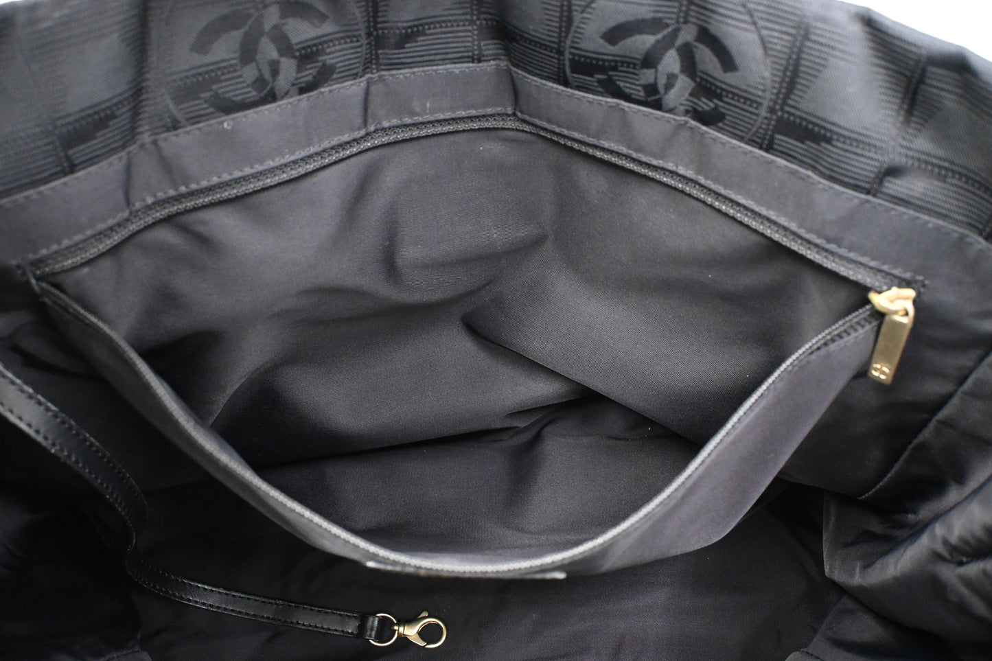 Chanel New Travel Line Tote in Black Canvas
