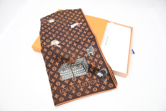 Louis Vuitton Catogram Scarf in Silk