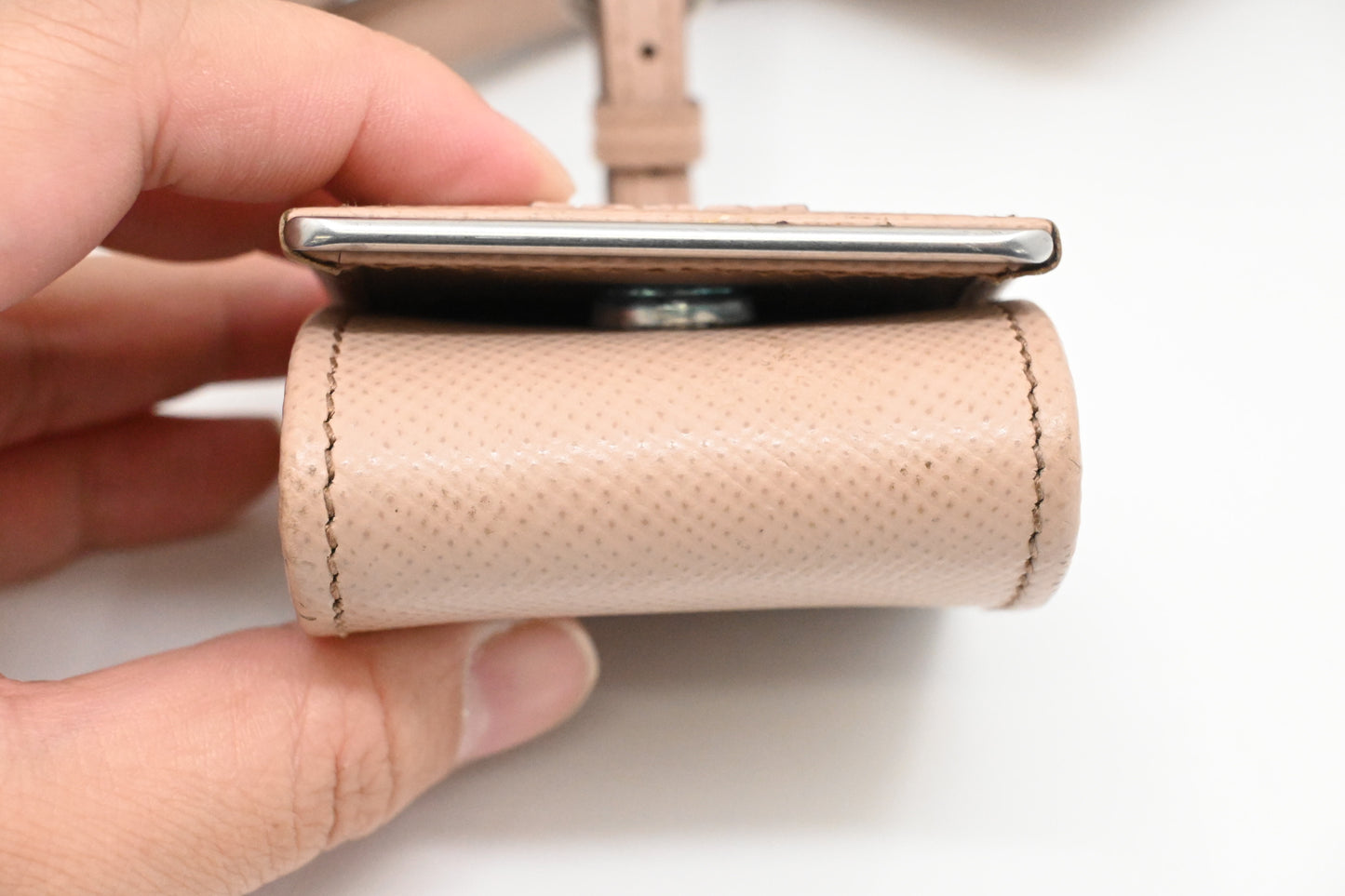 Prada Monochrome Robot 2way Bag in Pink Saffiano Leather