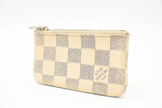 Louis Vuitton Pochette Cles in Damier Azur Canvas