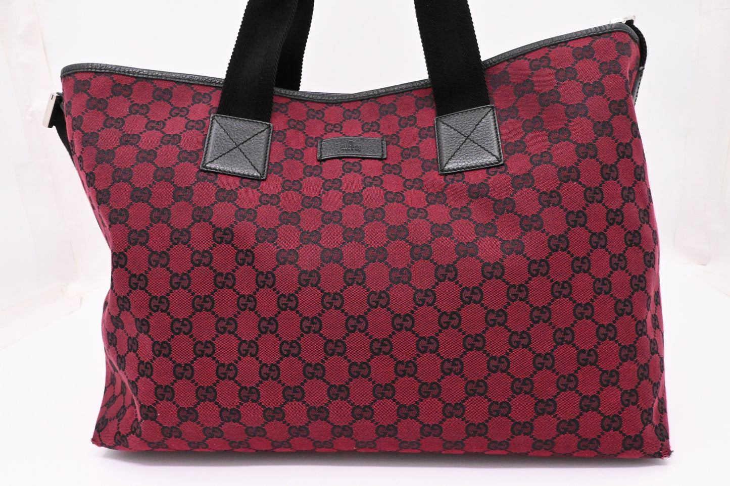 Gucci Crossbody Tote in Burgundy GG Canvas