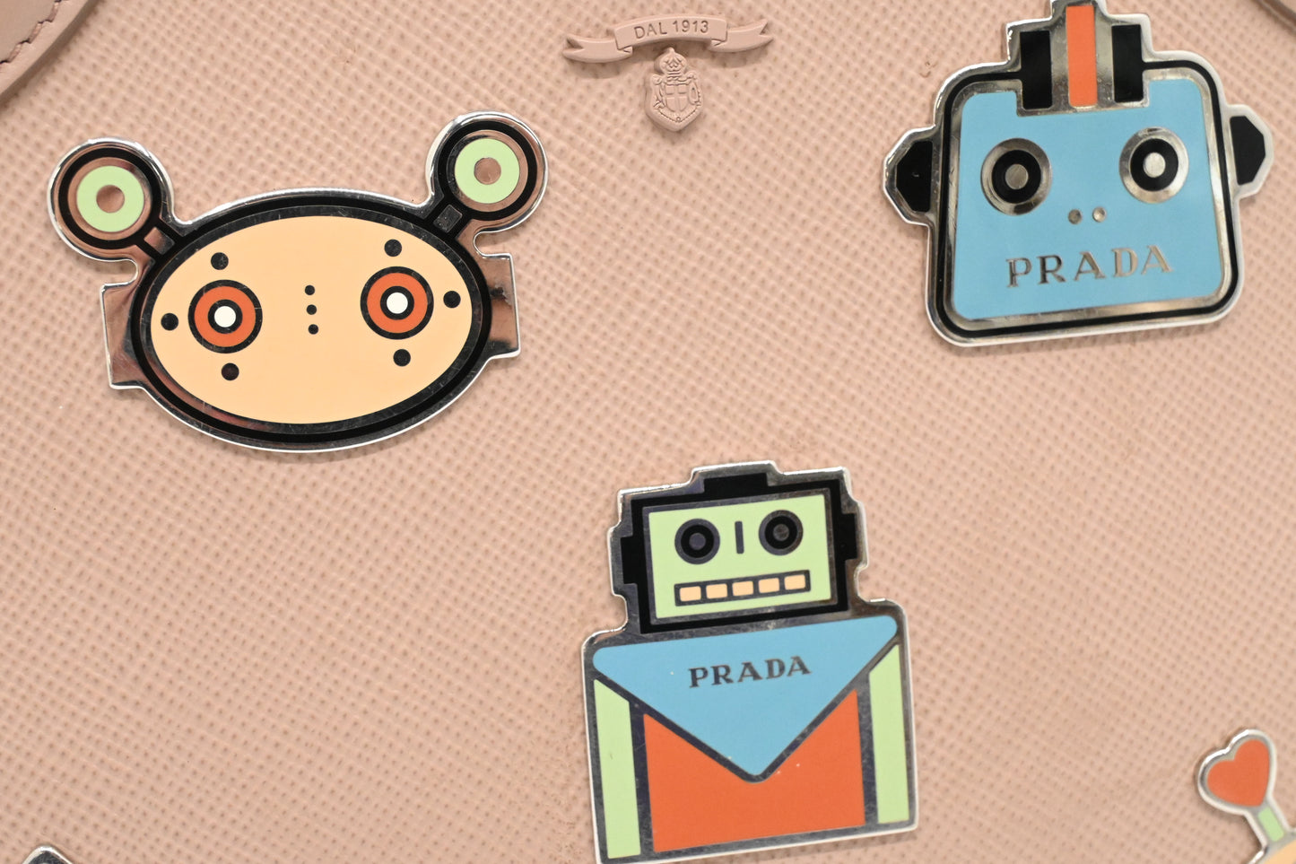 Prada Monochrome Robot 2way Bag in Pink Saffiano Leather