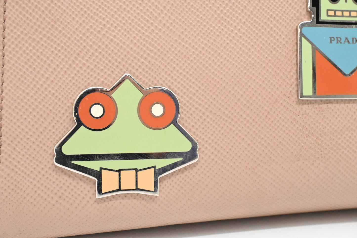 Prada Monochrome Robot 2way Bag in Pink Saffiano Leather