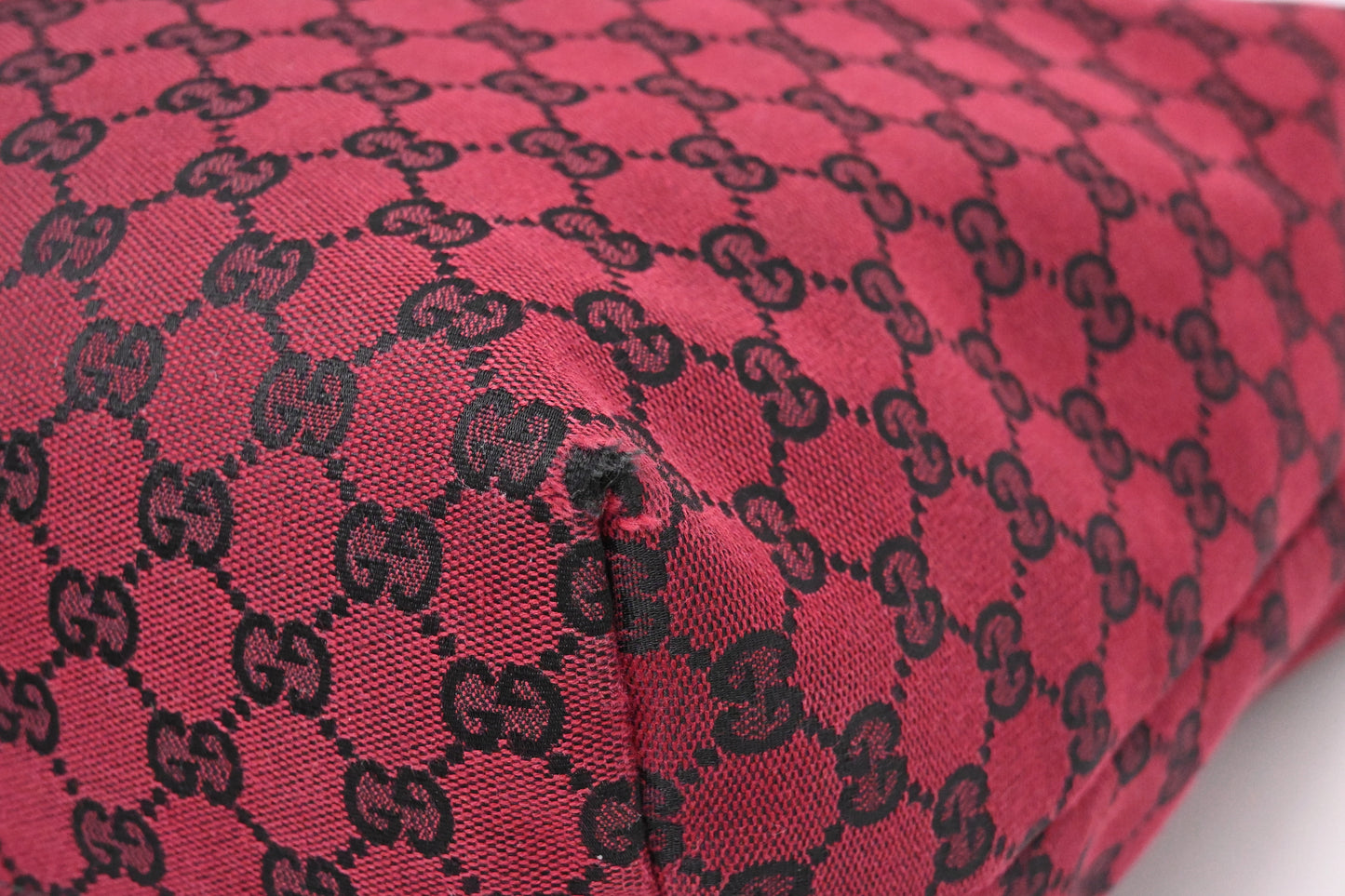 Gucci Crossbody Tote in Burgundy GG Canvas