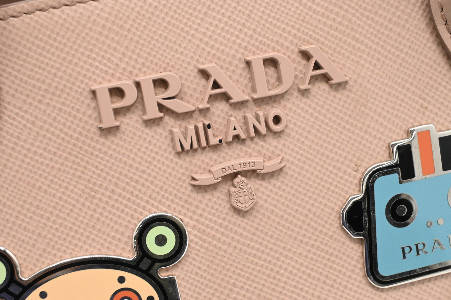 Prada Monochrome Robot 2way Bag in Pink Saffiano Leather