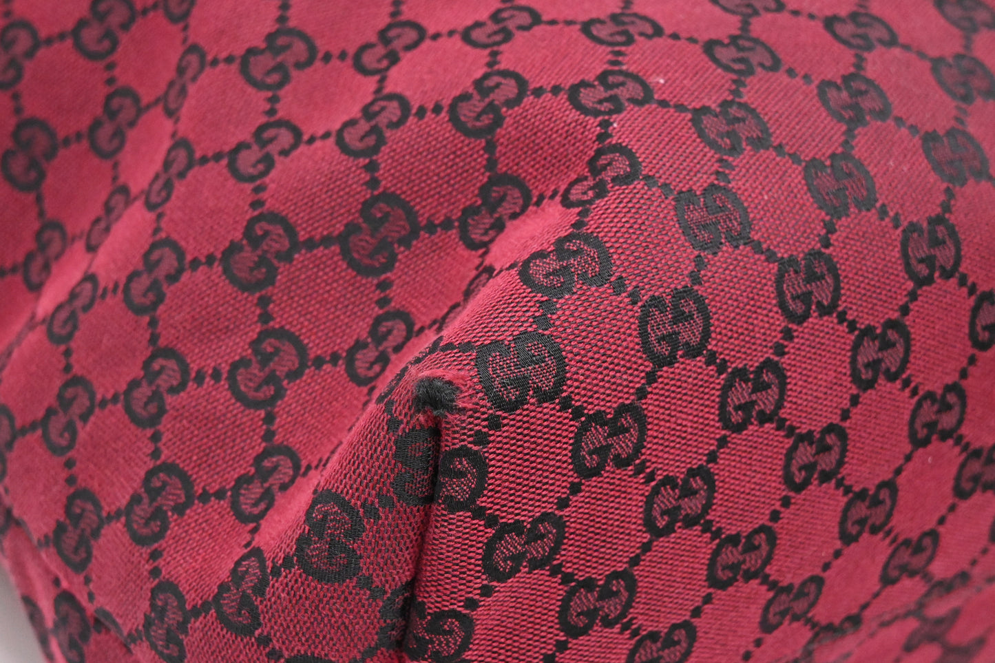 Gucci Crossbody Tote in Burgundy GG Canvas