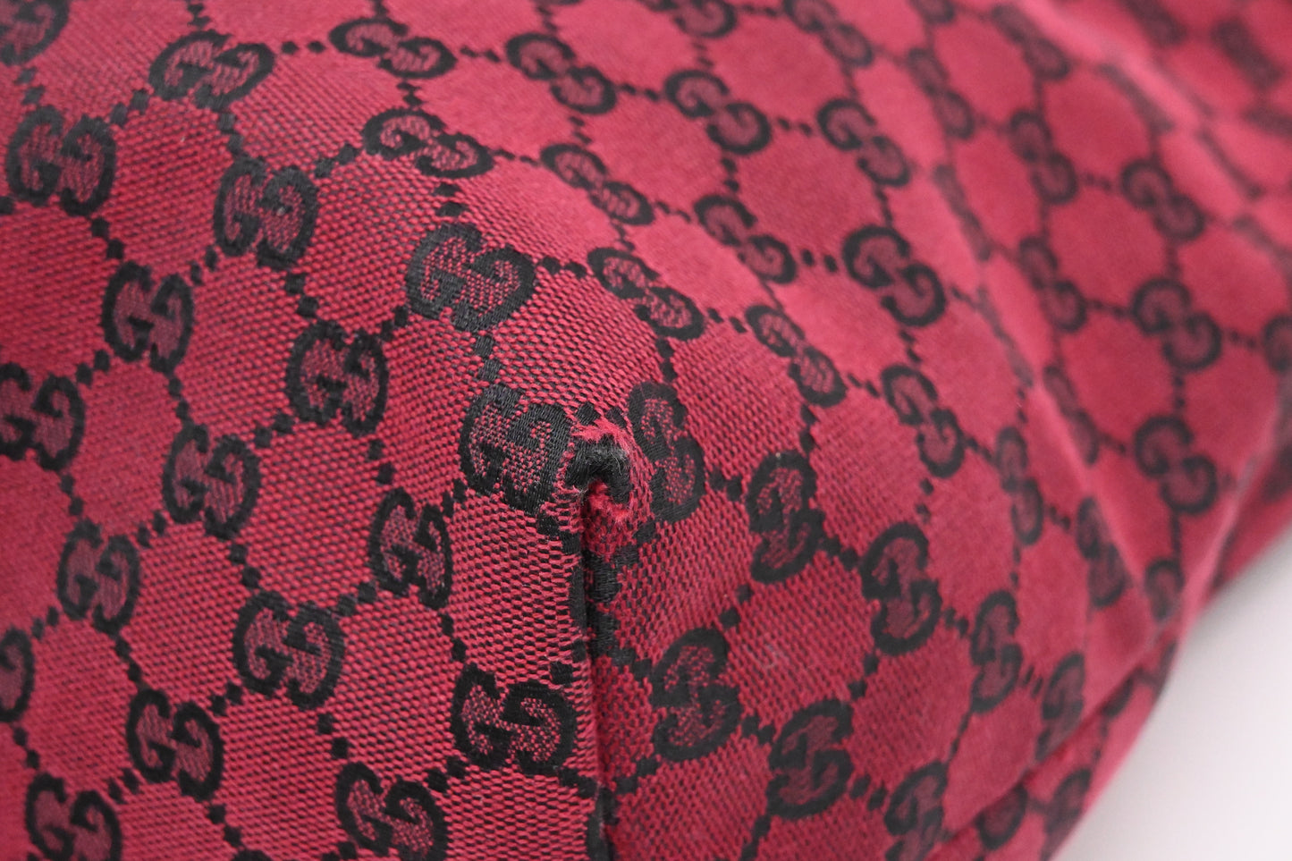 Gucci Crossbody Tote in Burgundy GG Canvas