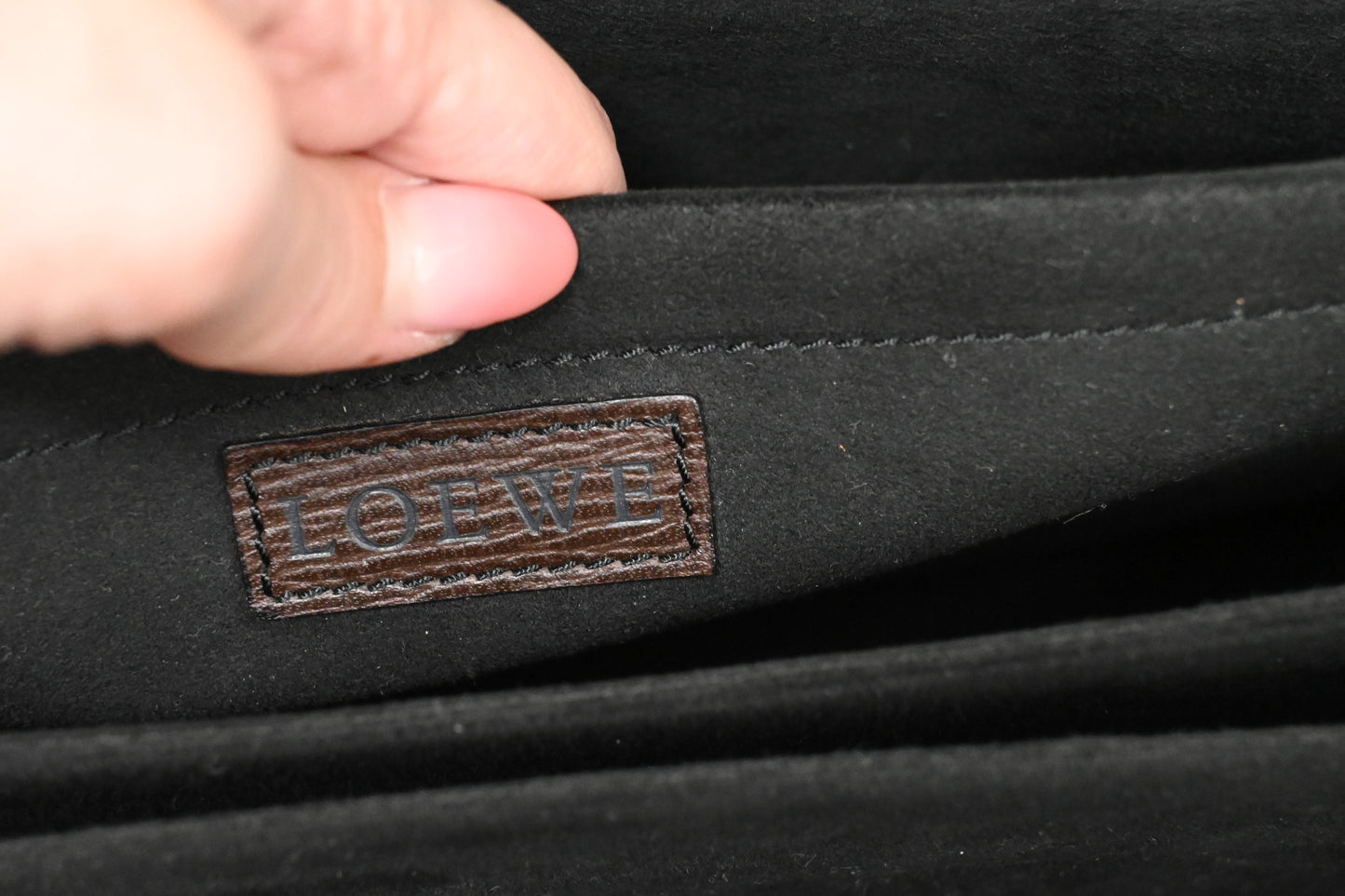 Loewe Brieface in Brown Leather