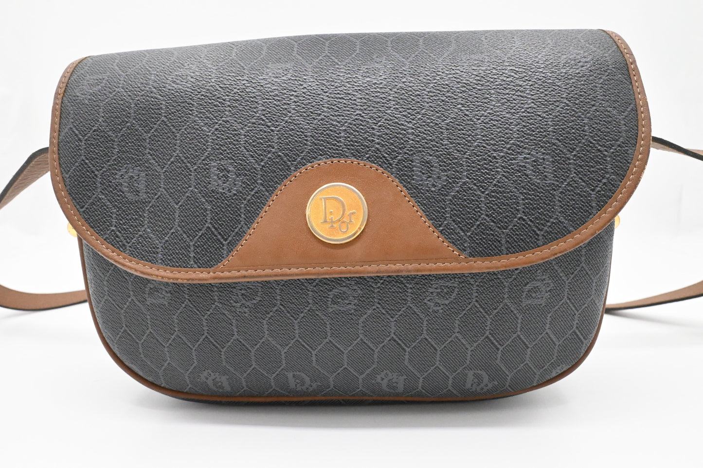Dior Shoulder Bag in Grey Honeycomb Canvas