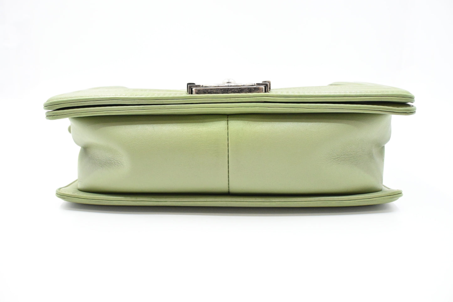 Chanel New Medium Boy in Light Green Leather