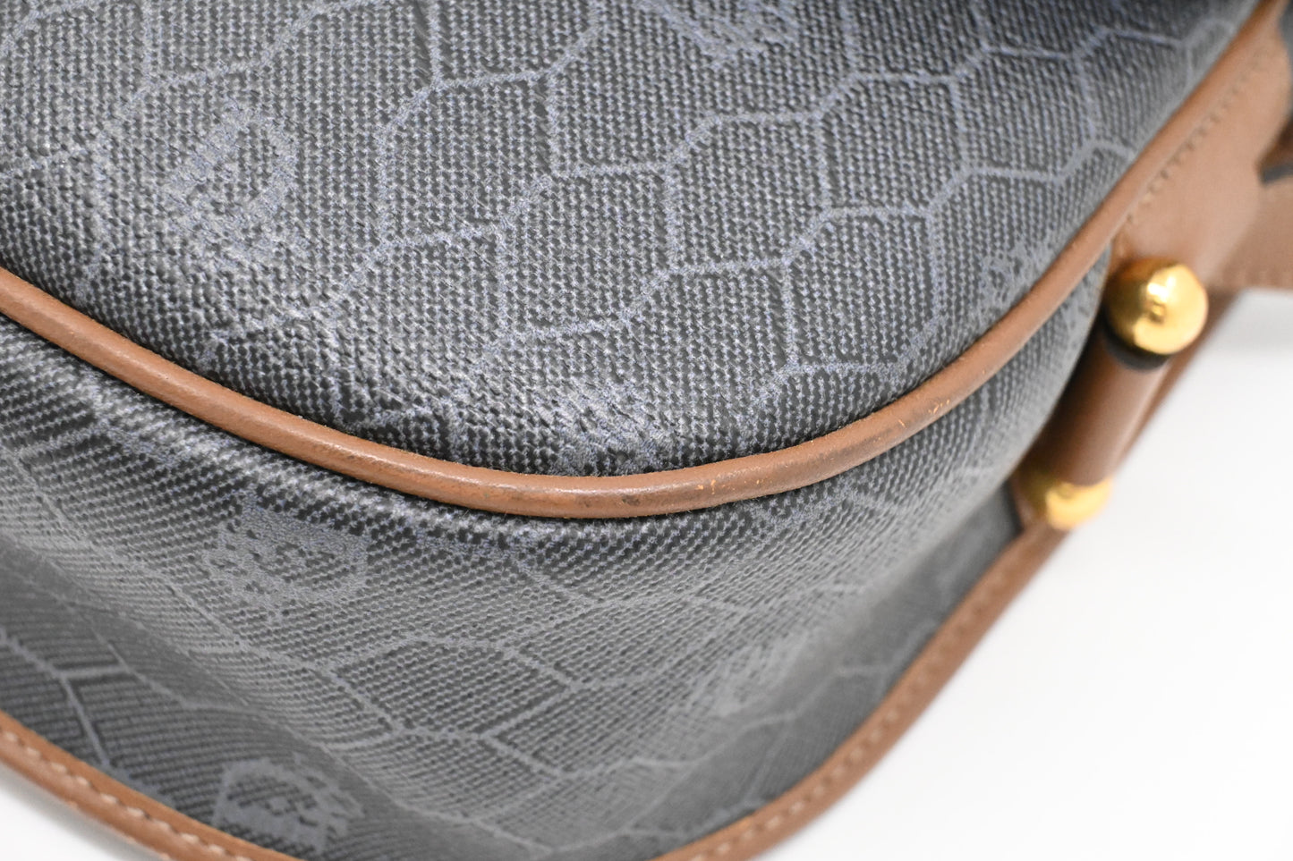 Dior Shoulder Bag in Grey Honeycomb Canvas