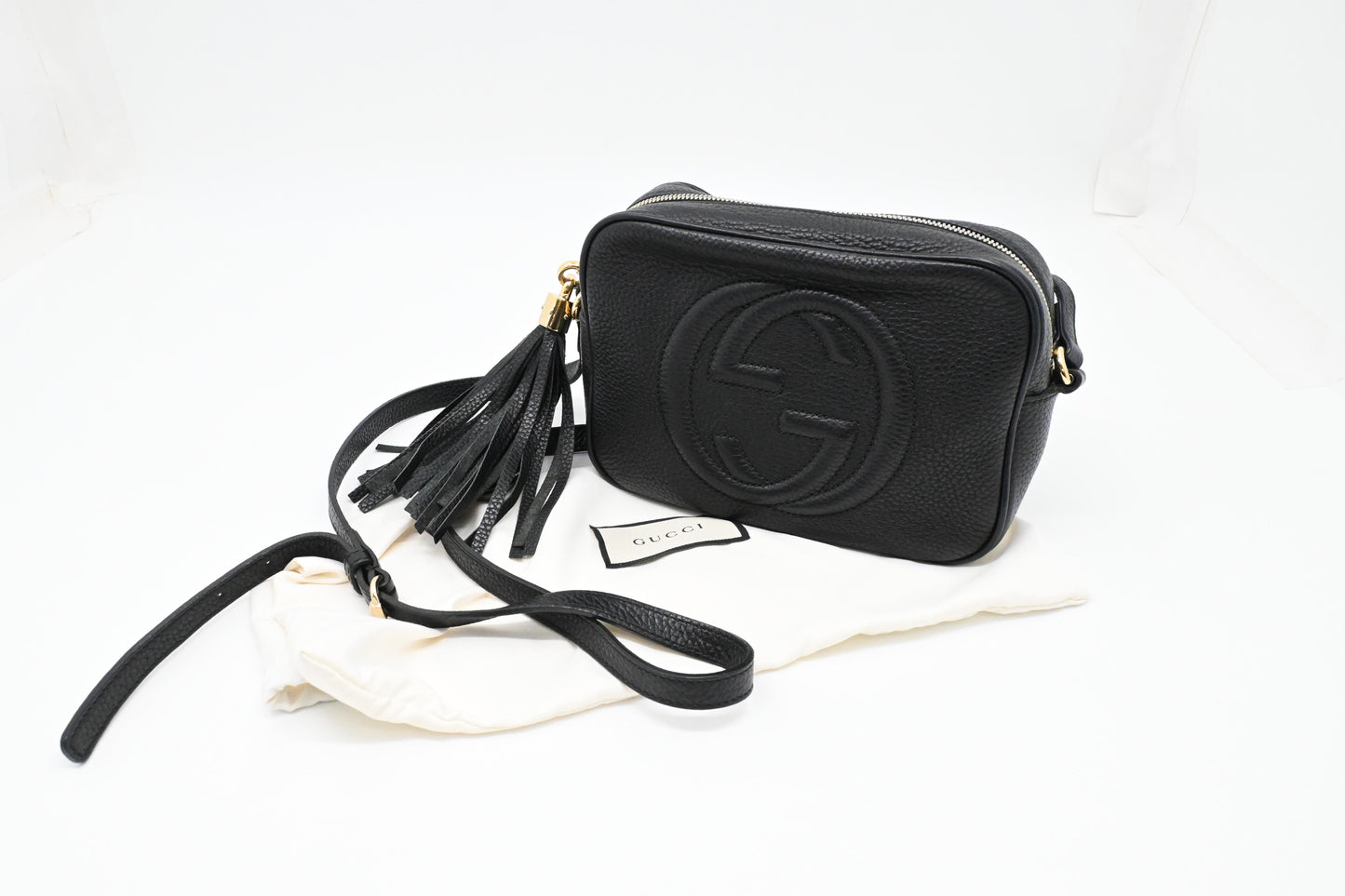 Gucci Soho Disco Crossbody Bag in Black Leather