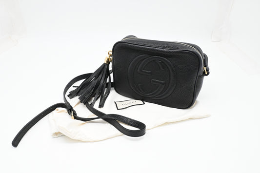Gucci Soho Disco Crossbody Bag in Black Leather