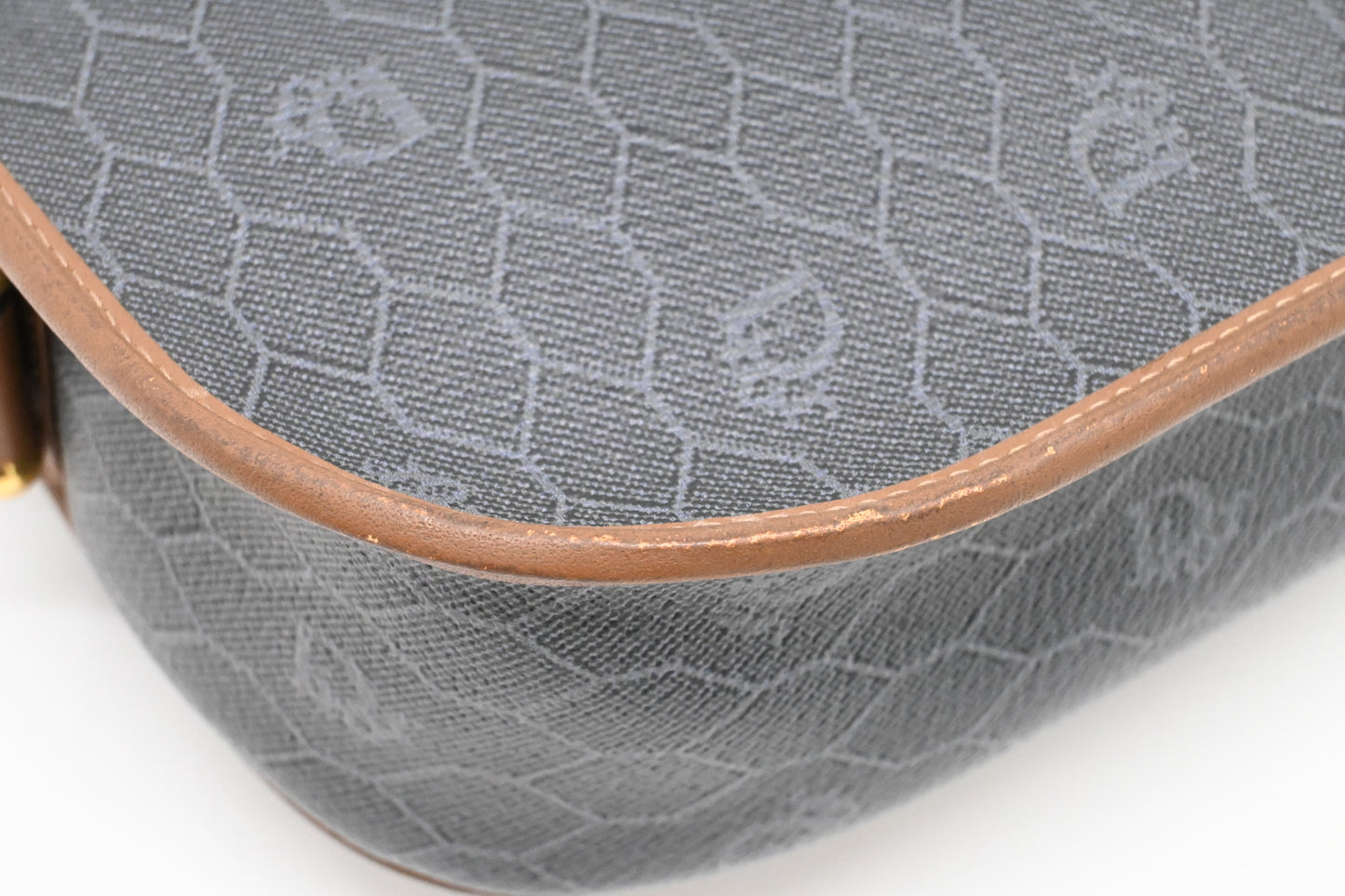 Dior Shoulder Bag in Grey Honeycomb Canvas